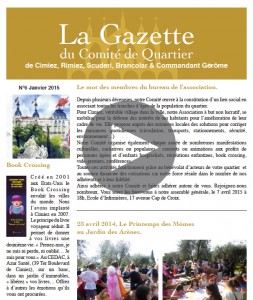 La Gazette du Comité de Quartier de Cimiez