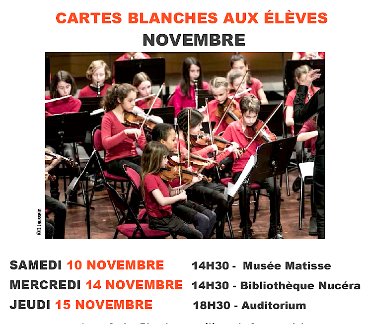 Les « Cartes Blanches » du Conservatoire