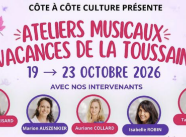 CÔTE À CÔTE CULTURE PRÉSENTE Les ateliers musicaux des vacances de la Toussaint